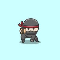 Paketzustellung Ninja vektor