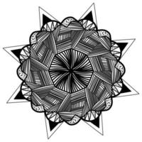 Schwarz-Weiß-Mandala vektor
