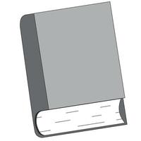 grå tjock bok vektor