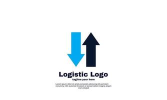 fantastiskt företag och företag pil logistisk geometri logotyp design vektor