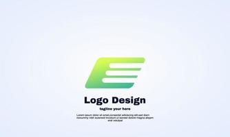 lager abstrakt finansiella initiala e logotyp design vektor