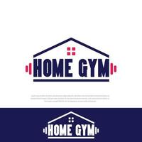 Home Gym Logo Linienstil, Gewichtheben, Symbol, Fitness-Symbol, Design vektor