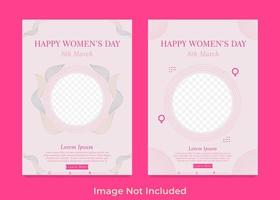 Happy International Women Day Flyer Vorlage vektor