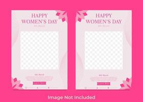 Happy International Women Day Flyer Vorlage vektor