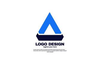 lager vektor abstrakt blå marinblå färg inspiration modern företags logotyp