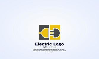 abstraktes Vektor-elektrisches Logo-flaches Vektor-Logo-Design-Element vektor