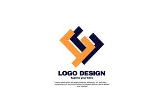 Lager abstrakte kreative Inspiration bestes Logo elegantes geometrisches Firmen- und Geschäftslogodesign vektor