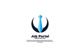 abstraktes Vektor-Jobportal-Logo-Design-Vorlagen-Konzept vektor