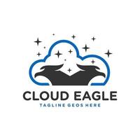 Logo der Adler-Cloud-Technologie vektor