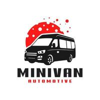 logotyp för minivan transportbil vektor