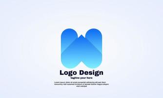 vektor varumärke initial w och kärlek logotyp designmall färgglada