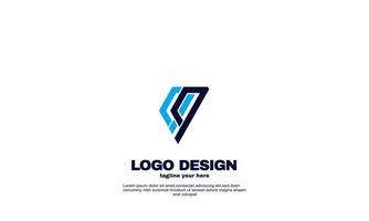 Lager abstraktes elegantes Networking-Logo Firmenunternehmen und Branding-Design vektor