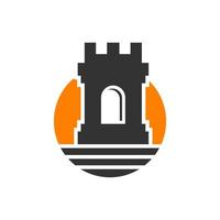 Schlossmauer Logo-Design vektor