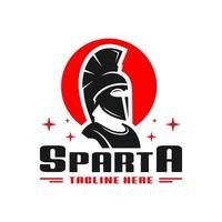 spartansk fighter illustration logotyp design vektor