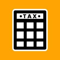 skattebok rabatt budget bokföring ikon enkel symbol design vektor