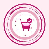 Verifizierte Cart Items Icon Design vektor