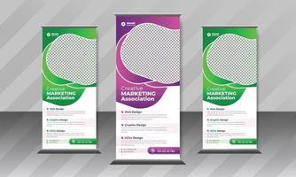 business roll up banner formgivningsmall vektor