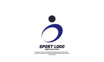 lager abstrakt kreativ inspiration sport logo design siluett actionsymbol vektor