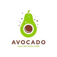 frische avocadofrucht illustration logo design vektor