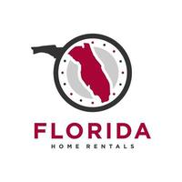 Hausvermietung Illustration Logo in Florida vektor