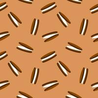 bruna kakor mönster sömlös bakgrund vektor
