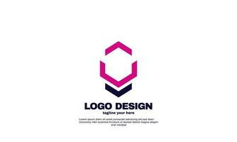 Aktienillustrator kreatives Unternehmen Unternehmen einfache Idee Sechseck-Design Logo-Element Markenidentität Design-Vorlage vektor