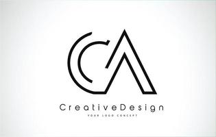 ca brief logo design in schwarzen farben. vektor