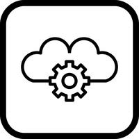 Cloud-Einstellungs-Ikonendesign vektor