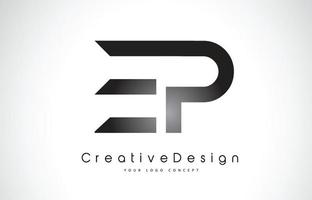 ep ep letter logotyp design. kreativ ikon moderna bokstäver vektor logotyp.