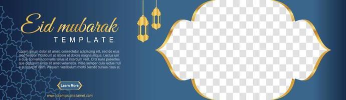 uppsättning ramadan webbbanners av standardstorlek med en plats för bilder. ramadan malldesign. vektor illustration