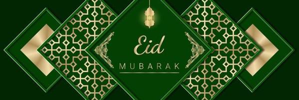 islamisk helgdag eid mubarak. gratulationskort eller banner. vektor illustration