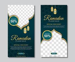 elegant ramadan-rea för berättelser i sociala medier mall. vektor illustration