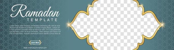 uppsättning ramadan webbbanners av standardstorlek med en plats för bilder. ramadan malldesign. vektor illustration