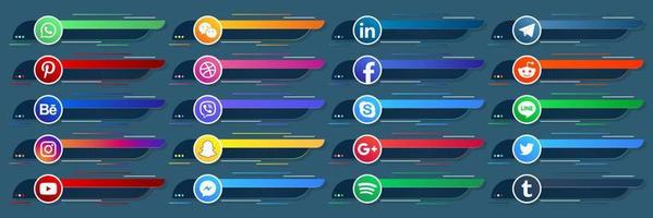 Social Media Web unteres Drittel Banner Template-Design. Vektor-Illustration vektor