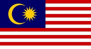 Malaysia-Flagge. Malaysia-Flagge vektor