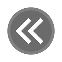 Backward Arrows Icon Design vektor