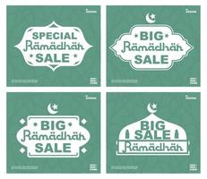 spezieller großer Verkauf für Ramadhan, Flash-Verkauf, Bannervektor, Super Sale Ramadhan vektor