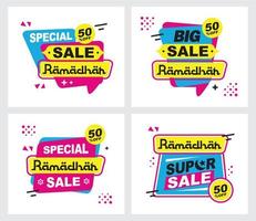 spezieller großer Verkauf für Ramadhan, Flash-Verkauf, Bannervektor, Super Sale Ramadhan vektor