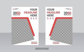 rote Corporate Book Cover Design-Vorlage vektor