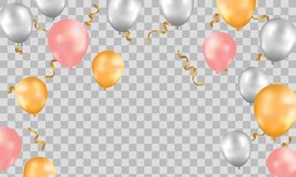 grattis på födelsedagen bakgrund med illustrationer ballong vektor