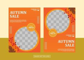 Herbst-Flyer-Design-Vorlage vektor