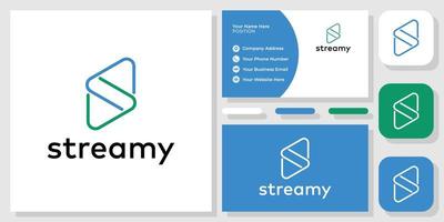 strömmande symbol kombination abstrakt initial bokstav med visitkortsmall vektor