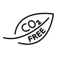 koldioxid neutral. co2 återvinning ikon. koldioxidneutralitet. co2 gratis eko-symbol. ingen luftförorening vektor