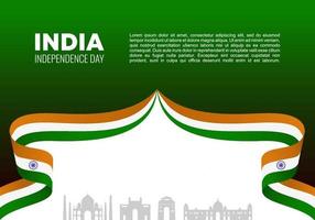 Indiens Unabhängigkeitstag Nationalfeiertag am 15. August. vektor