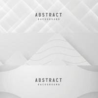 Banner abstrakte geometrische weiße und graue Farbe Hintergrund Vector Illustration.