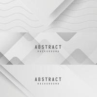 Banner abstrakte geometrische weiße und graue Farbe Hintergrund Vector Illustration.