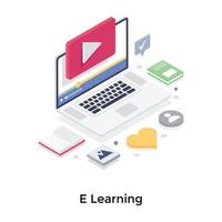 trendiges E-Learning vektor