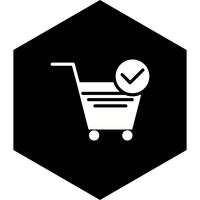 Verifizierte Cart Items Icon Design vektor