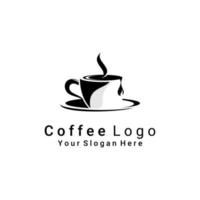 Kaffee schwarzes Logo vektor