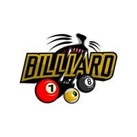 Billard-Vektor-Logo-Tempel vektor